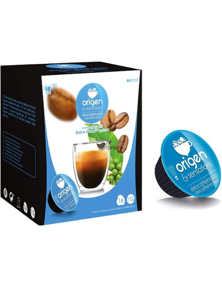 Cápsulas Origen & Sensations - Espresso Descafeinado - 16 unidades