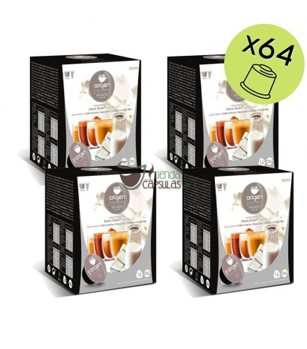 Pack Cápsulas Origen & Sensations - Leche - 64 unidades