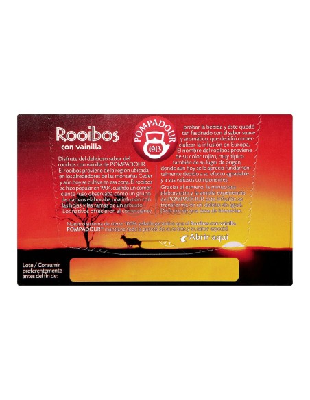 Infusión bolsitas Pompadour® - Rooibos con vainilla - 20 unidades