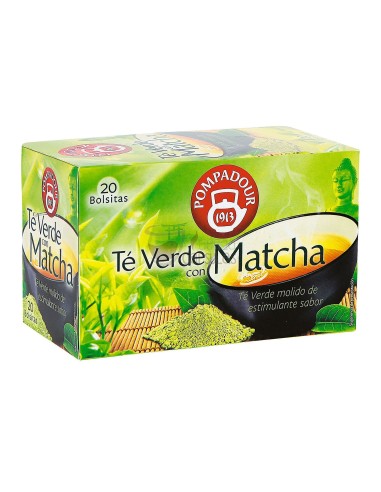 Infusión bolsitas Pompadour® - Té Verde con Matcha - 20 unidades
