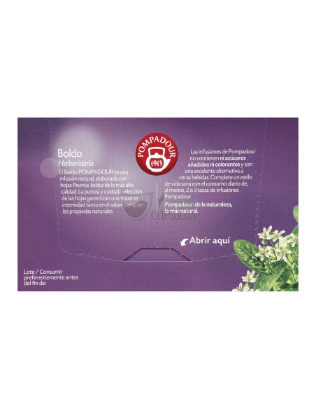 Infusión bolsitas Pompadour® - Boldo - 20 unidades