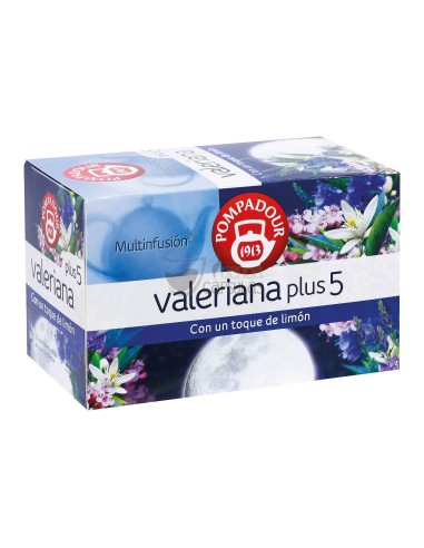 Infusión bolsitas Pompadour® - Valeriana plus5 - 20 unidades