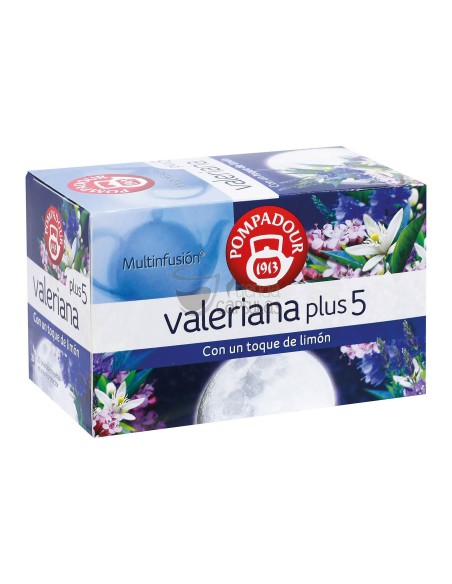 Infusión bolsitas Pompadour® - Valeriana plus5 - 20 unidades
