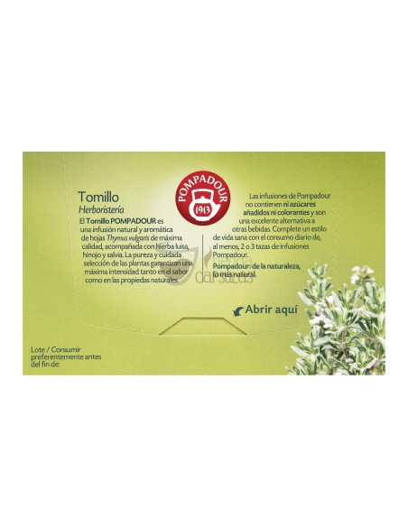 Infusión bolsitas Pompadour® - Tomillo - 20 unidades