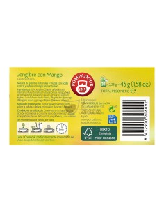 Infusión bolsitas Pompadour® - Jengibre con Mango - 20 unidades 2