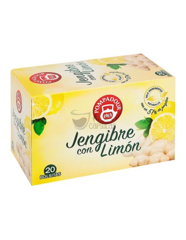 Infusión bolsitas Pompadour® - Jengibre con Limón - 20 unidades