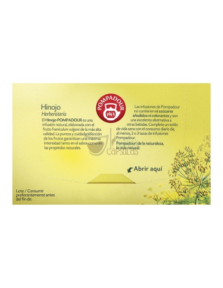 Infusión bolsitas Pompadour® - Hinojo - 20 unidades