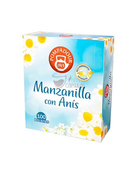 Infusión bolsitas Pompadour® - Manzanilla con Anís - 100 unidades