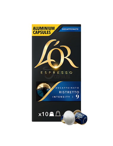 Cápsulas L'OR Espresso - 9 Ristretto Decaffeinato - 10 unidades