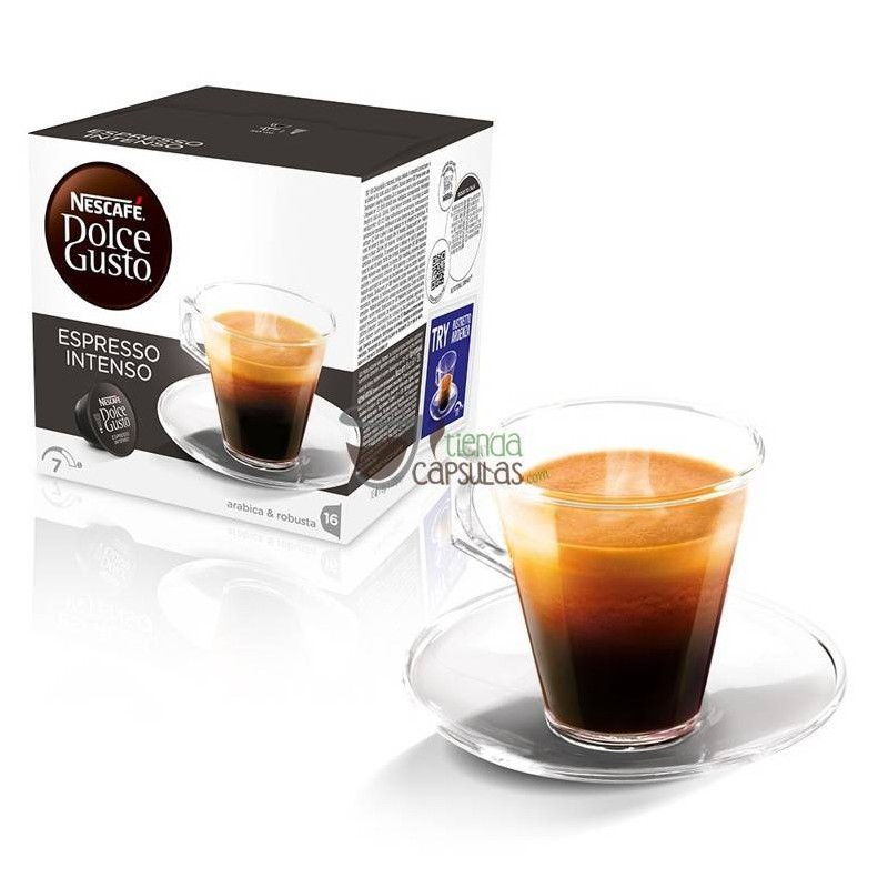 Nescafe Dolce Gusto Cápsulas de café, Espresso Intenso, 16 unidades