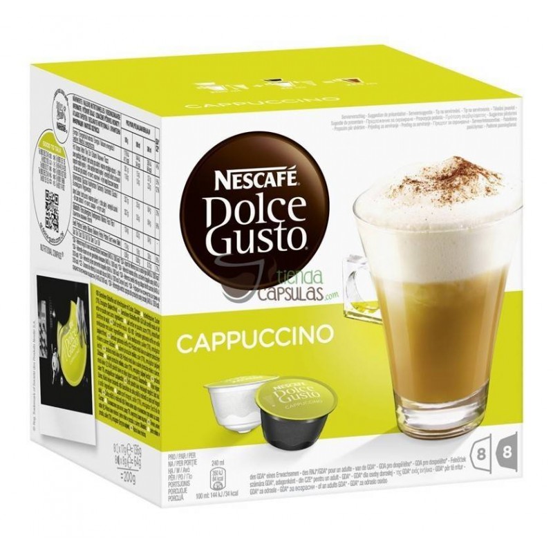 NESCAFÉ Dolce Gusto Cápsulas de café capuchino, 16 unidades (paquete de 3)