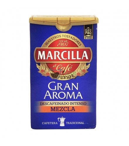 Cafe Molido Marcilla Gran Aroma Descafeinado Mezcla 0g