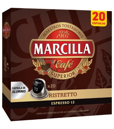 Cápsulas Nespresso®* Marcilla - 12 Ristretto - 20 unidades