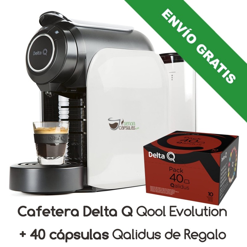 Cafetera Delta® Q Qool Evolution + 40 cápsulas Qalidus de Regalo